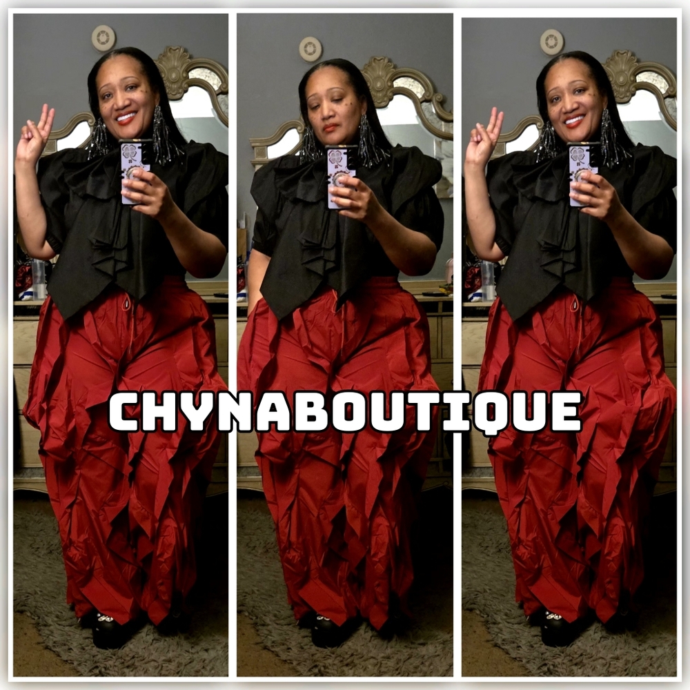Women's Red Track Pants